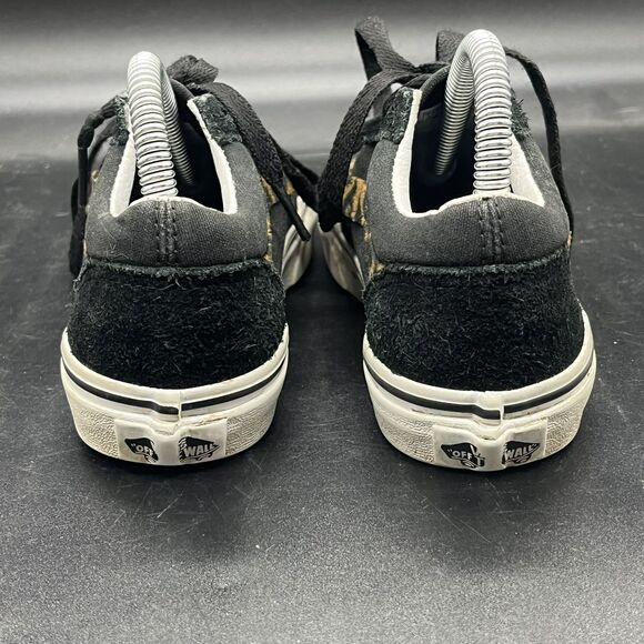 Vans off the wall classic shoe cheetah print kids 13 casual black school 500714 - Picture 4 of 7